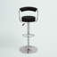 Tabouret de bar contemporain en vinyle réglable en hauteur avec accoudoirs et base en chrome-111236764-19920411-111236762