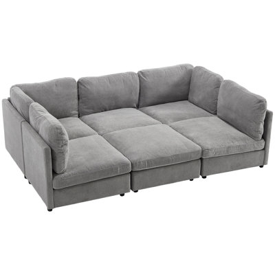 6 Piece Modular Sectional Sofa