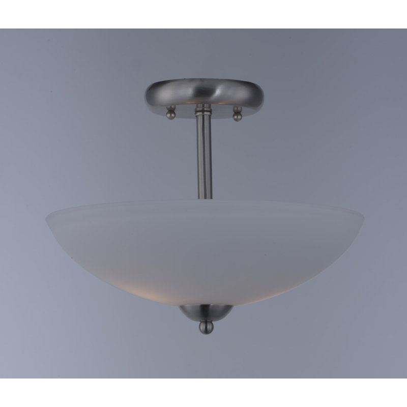 Fudo Semi Flush Mount, Satin Nickel