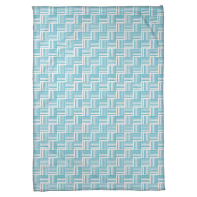 Couverture polaire à rayures classic basketweave