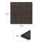 Pavé en caoutchouc brique d'extérieur 16 po x 16 po Tierra Verde, brun, paquet de 4