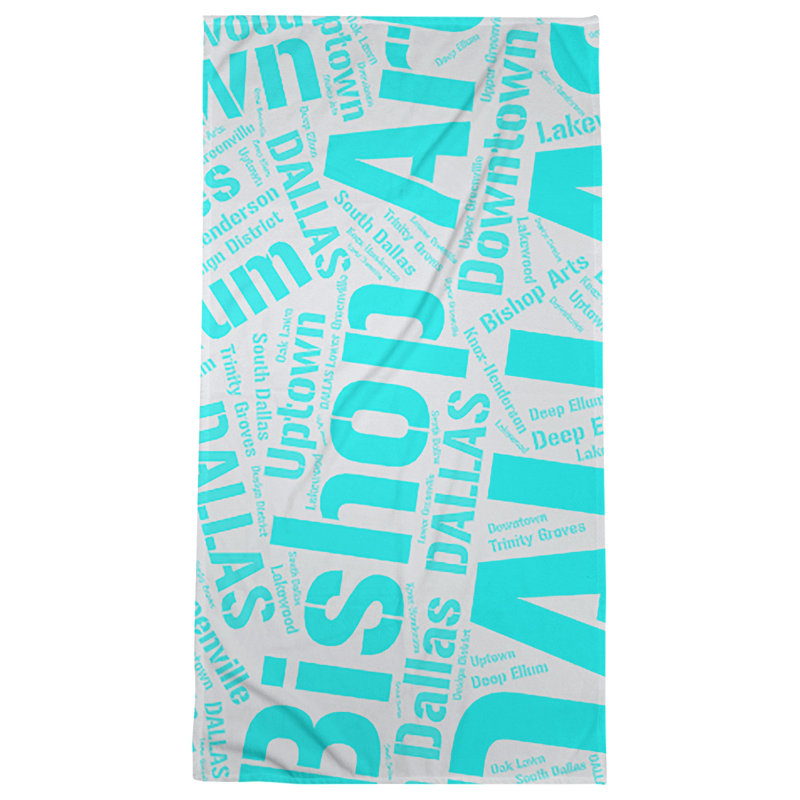 Bath Towel, Cyan, Poly/Cotton, Dallas