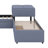 Twin Size L-Shaped Upholstered Platform Bed With Trundle