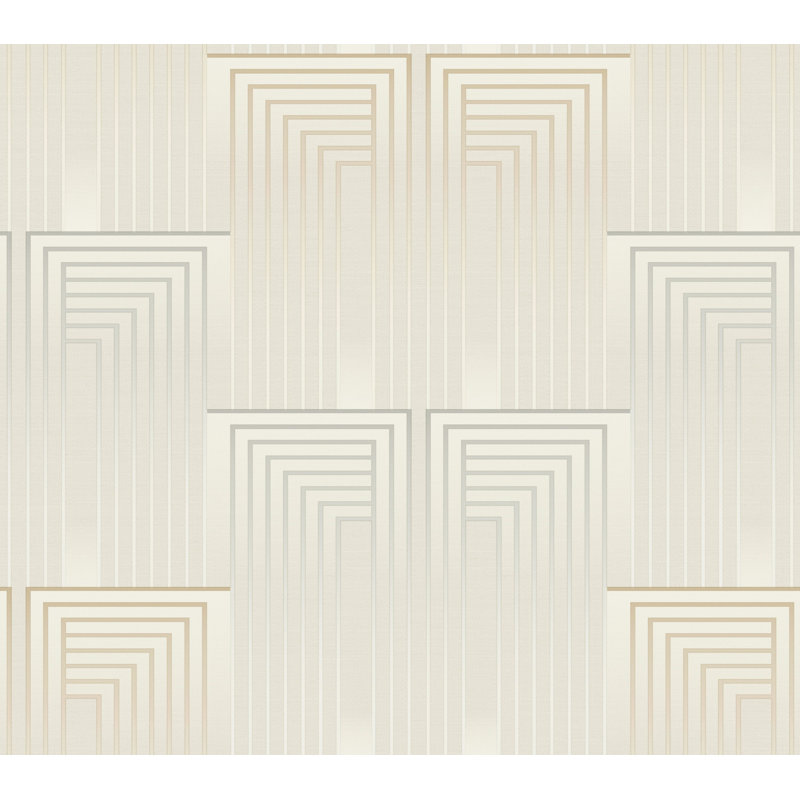 Papier peint auto-adhésif Vanish, Argenté/doré