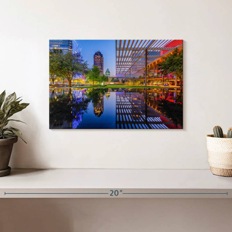 Paysage urbain du centre-ville de Sireci Dallas, H 8 po x l 12 po