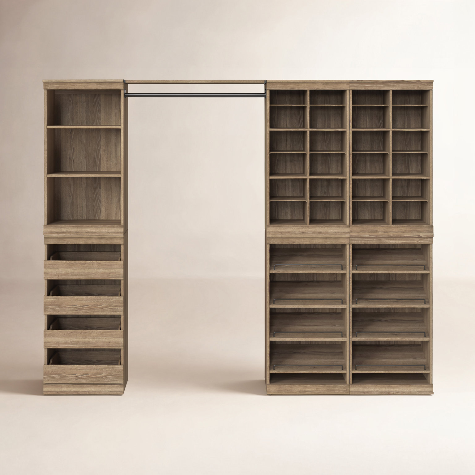 Modular Storage Closet System Starter Kit, Sand