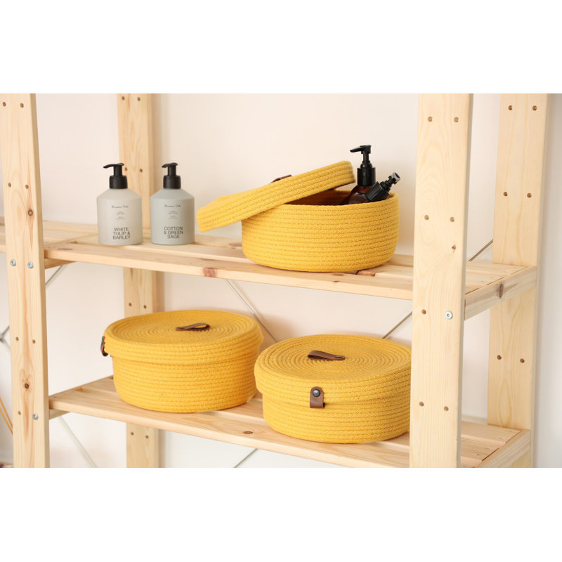 Ebern Designs Decorative Basket, Yellow
