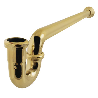 Kingston Brass Vintage 1-1/2 Inch Decor P-Trap with Bell Flange, 19 Inch Length, 18 Gauge