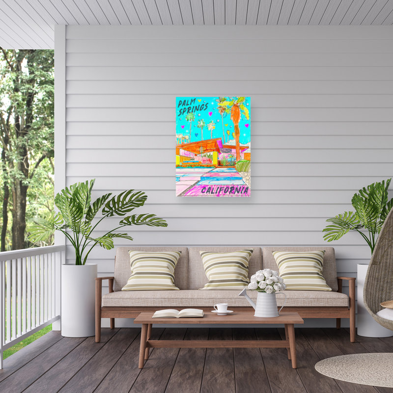Toile pour l'extérieur Jess Stempel Palm Springs Crayon, H 14 po x l 19 po
