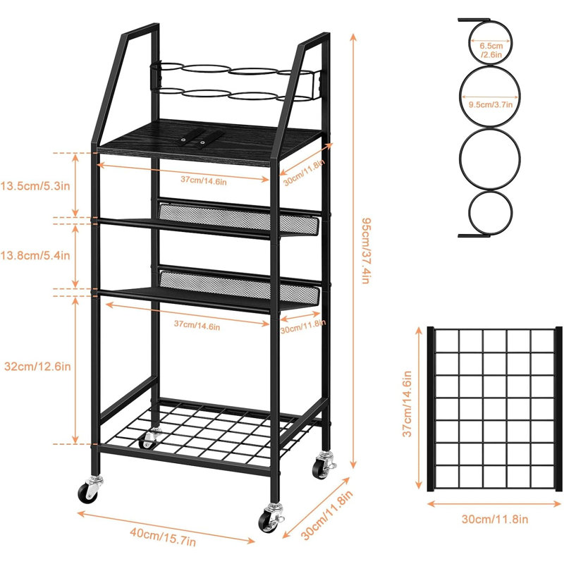 Black Bathroom Storage Rack