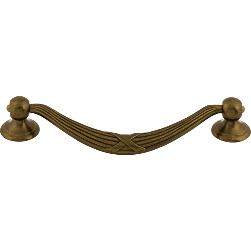 Edwardian Ribbon Reed 5 1/16" Center to Center Drop Handle, German Bronze