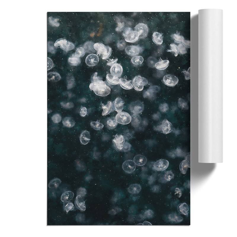Jellyfish Painting - Frameless Print, 42cm H x 30cm W x 0.1cm D