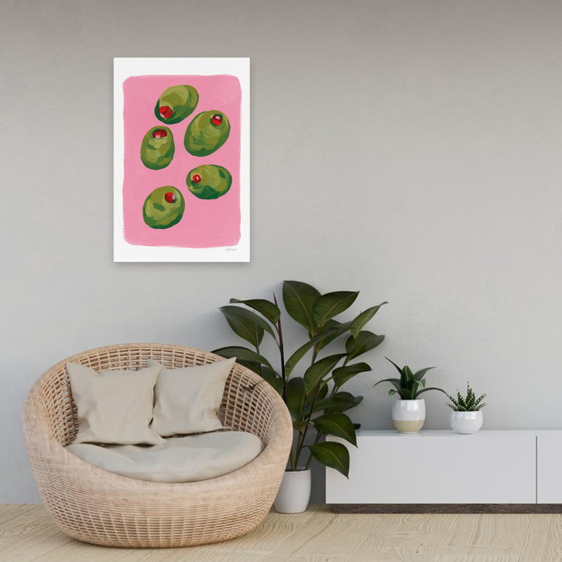 Elegant Olives Ii Art, art abstrait contemporain, H 24 po x l 16 po