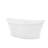 DreamLine Continuum 66 in. L x 36 in. W x 27 3/8 in. H Acrylic Double Slipper Freestanding Tub, Brushed Brass-118166217