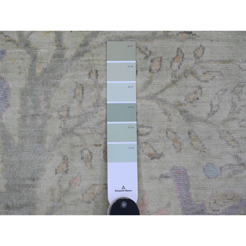 Tapis de couloir vert en laine nouée à la main 2 pi 6 po x 11 pi 4 po 98D88C8804074757BEC53AAD7999EB21