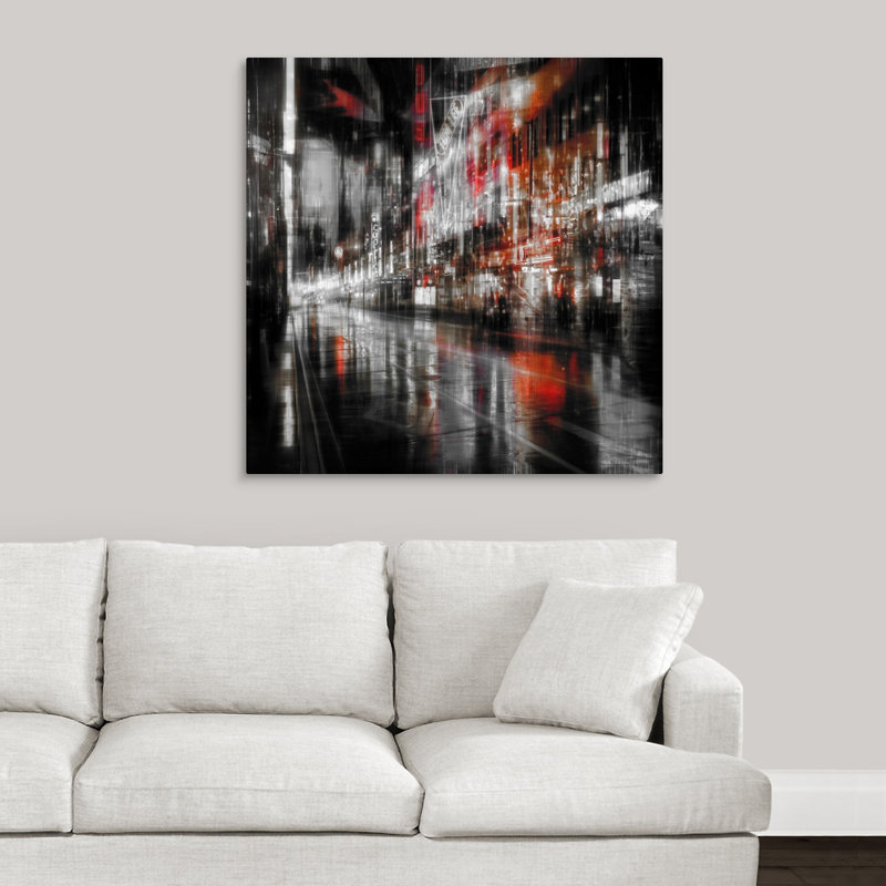 «City at Night V», impression sur toile, H 35 po x l 35 po x P 1,5 po