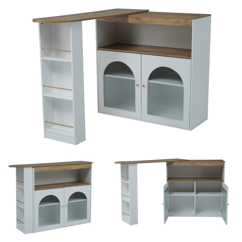 Runda Kitchen Island, White