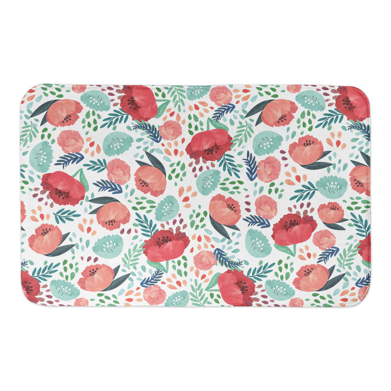 Hiatt Microfiber Foam Non-Slip Bath Rug