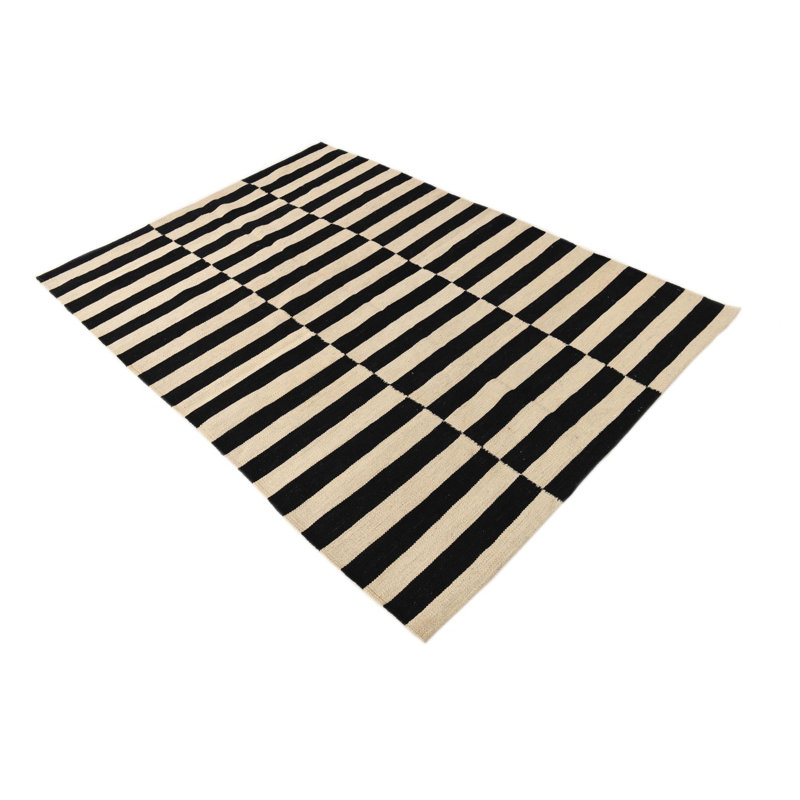 Tapis noir et blanc Jessen