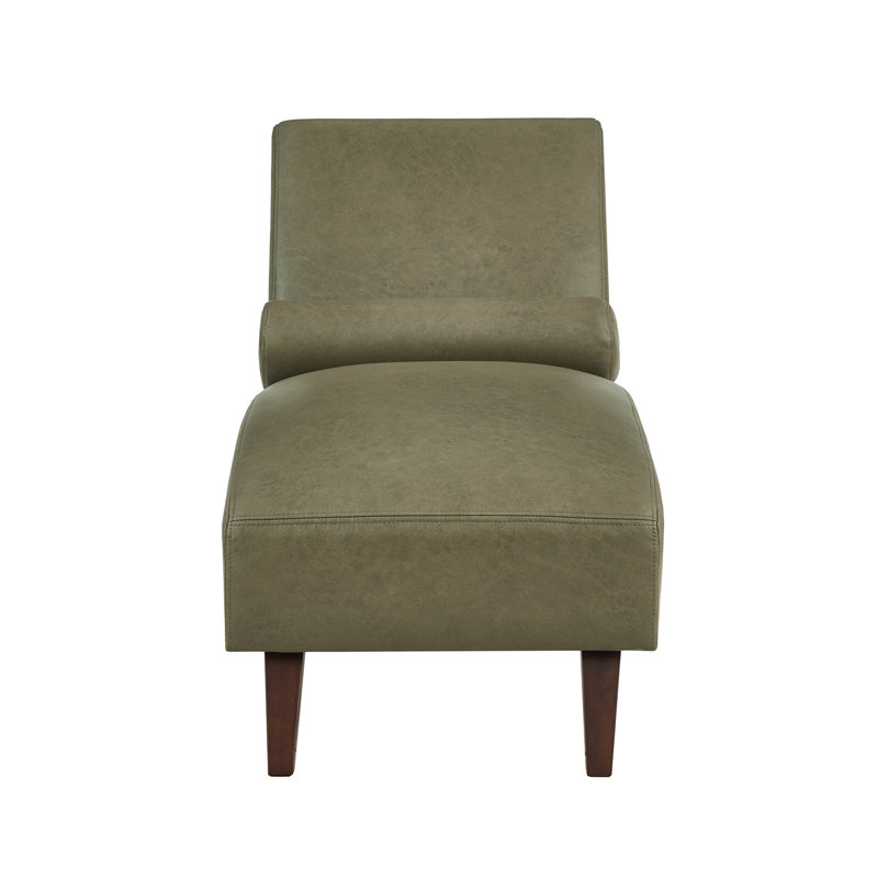 Chaise longue rembourrée avec coussin, Olive Green