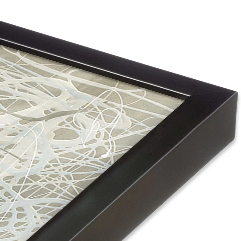 Abstract Sandstorm Print, 12.25'' H x 15.25'' W, Open Corner Framed, Weathered Zinc
