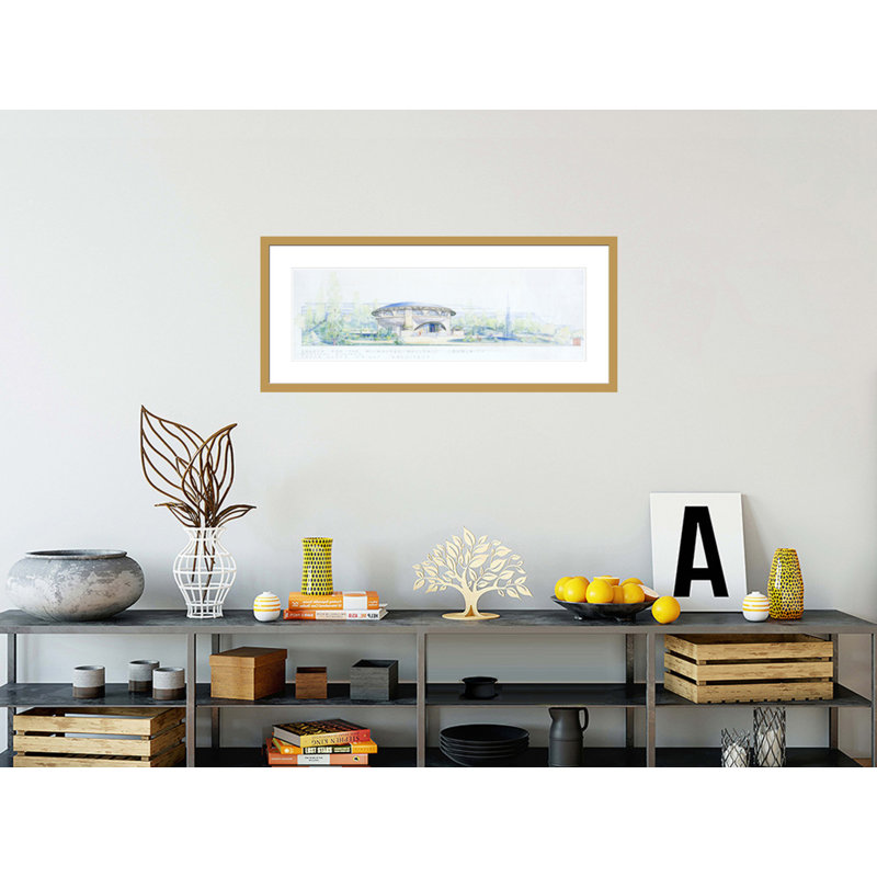 «Annclos Greek Orthodox Church Wauwatosa WI» par Frank Lloyd Wright - reproduction d'art encadrée, H 31,36 po x l 41,5 po