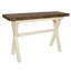 Table de salle à manger en bois massif et bois d’hévéa à abattant templetion