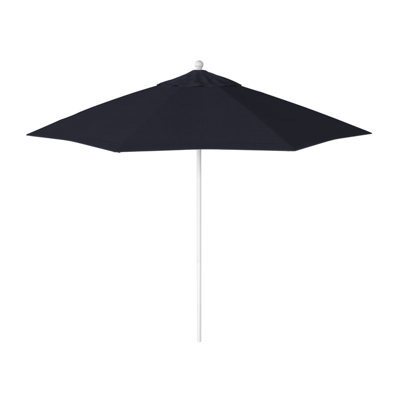 Parasol de marché octogonal 9 pi Willa, Toile bleu marine Sunbrella®, Matted White