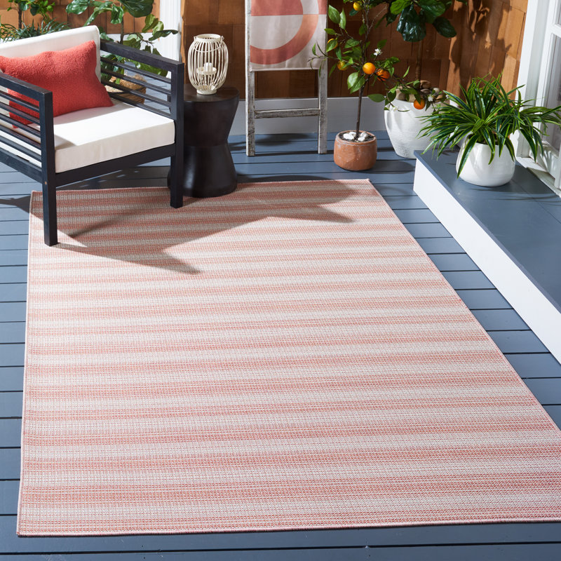 Trexler 231 Area Indoor/Outdoor Area Rug In Terracotta, Rectangle 4' x 6'