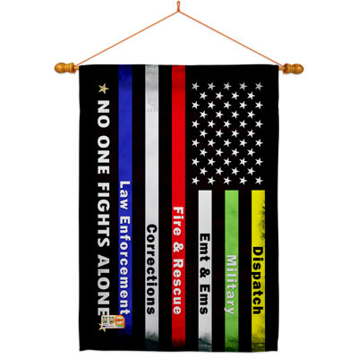 « no one oreillerss », des impressions indépendantes de polyester de 2 côtés 40 x 28 po. ensemble de drapeau