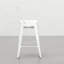 24 tabourets de comptoir en métal blanc vieilli 24 pouces de 2 - dossier incurvé confortable, repose-pieds, croisillon stable, pieds à chevilles 2, blanc, siège, pour la cuisine