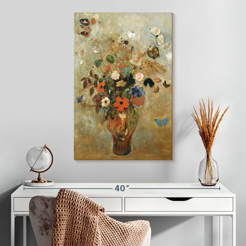 Harnek Nature morte aux fleurs 1905, H 30 po x l 20 po