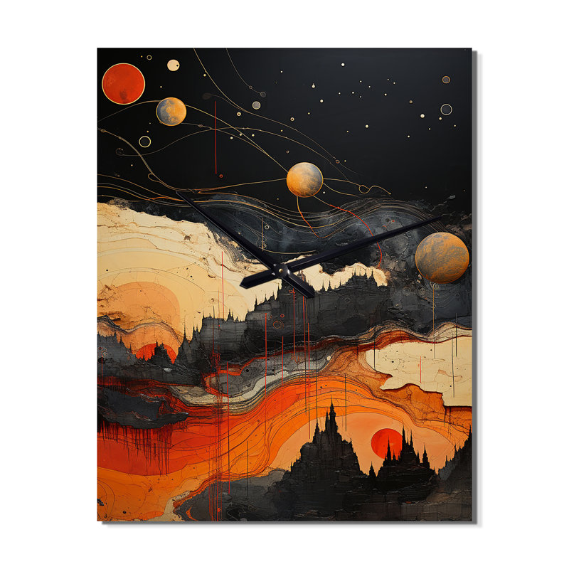 Jupiter Mars Majesty Bold I - Très grandes horloges murales Jupiter, H 28 po x l 12 po x P 1 po