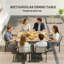 Steel Patio Dining Set Table,