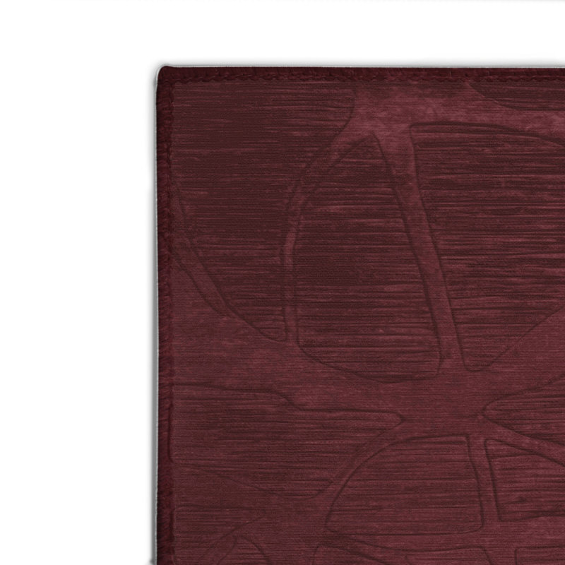Abstract Red Indoor and Outdoor Area Rug, Rectangle 2' x 3'