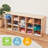 ECR4Kids Streamline 15 Cubby Tray Storage Cabinet, 3x5, Classroom Furniture-103373186