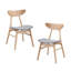 Set Of 2 Modern Soft Upholstered Dining Side Chairs-597844166-597844170