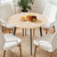 Table de salle à manger moderne 36 po avec pieds robustes en métal pour petite cuisine-1120681241