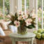 Magnolia Arrangement in Glass Vase