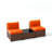2-Person Outdoor Seating Group With Cushions-1449946855