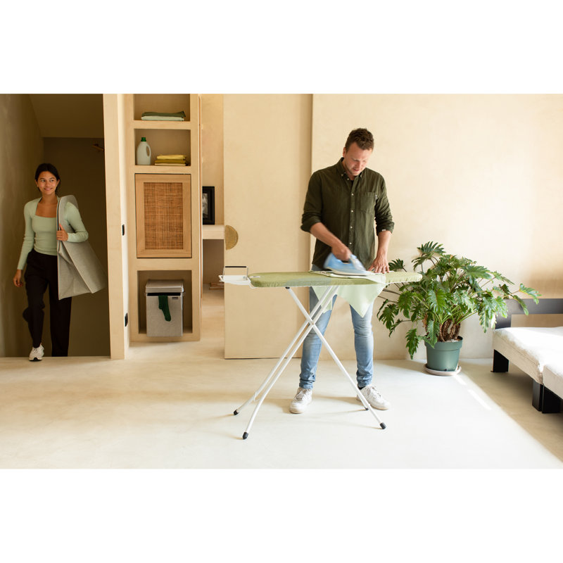 Brabantia Green Freestanding Ironing Board with Steam Iron Rest