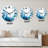 Light Blue ink Liquid Art I - Modern Wall Clock-866209082