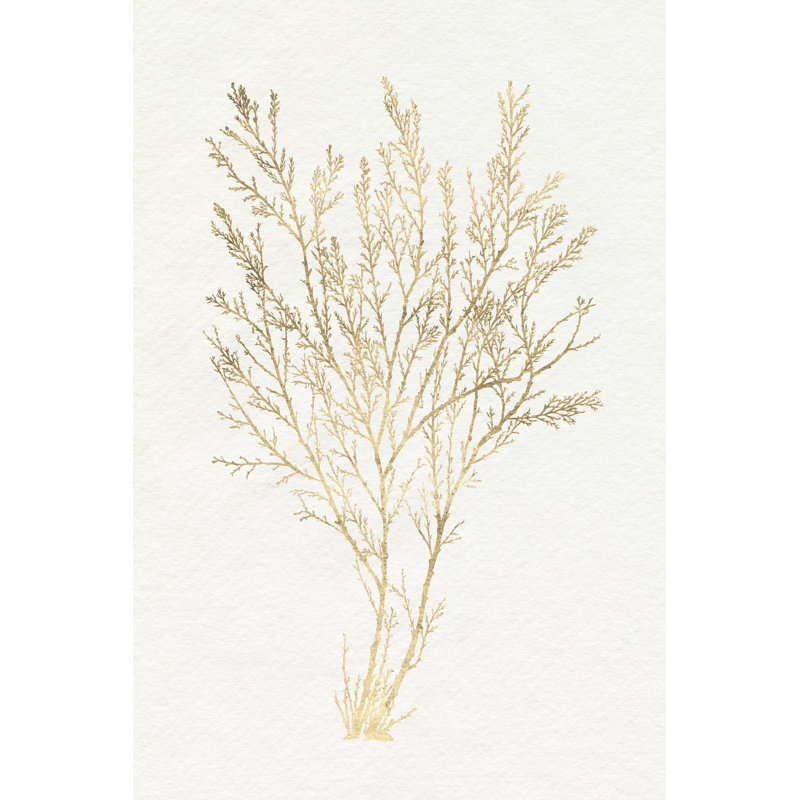 Gilded Algae I - Painting, 91 cm H x 61 cm W, Wrapped Canvas