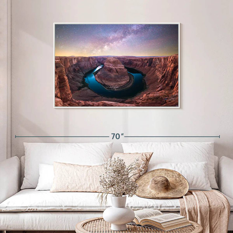 Ciel étoilé Horseshoe Bend, Cadre flottant blanc, 43 po x 29 po