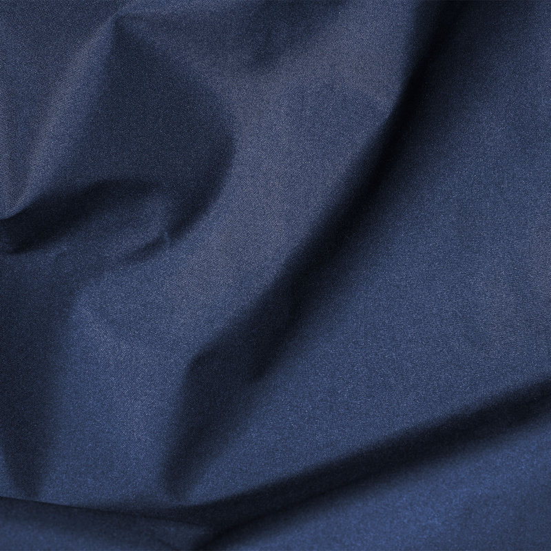  Repose-pieds pouf carré Moseley 16 po, hydrofuge, Mélange de polyester bleu marine