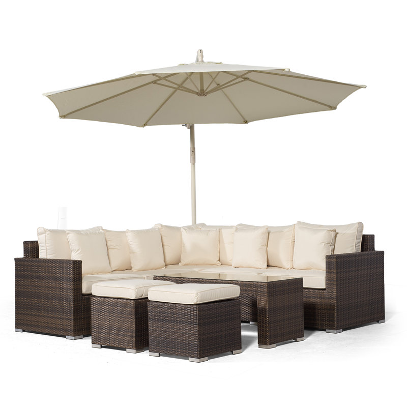 Yancey 5 Seater Rattan Corner Sofa Set