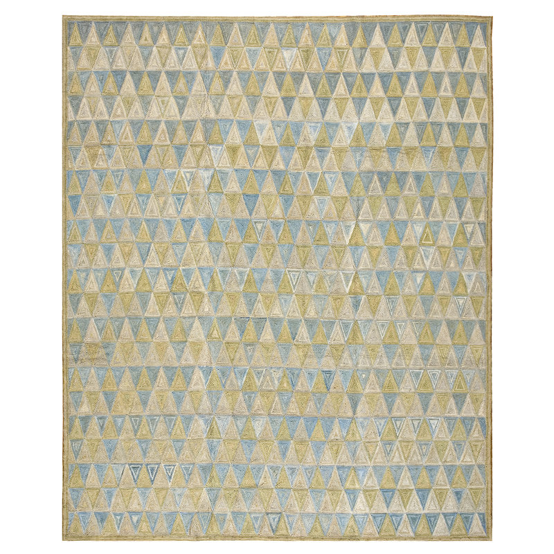 Hand Hooked Wool Geometric Area Rug