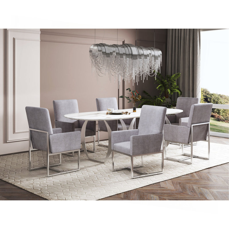 Chaise de salle à manger grise, Gris