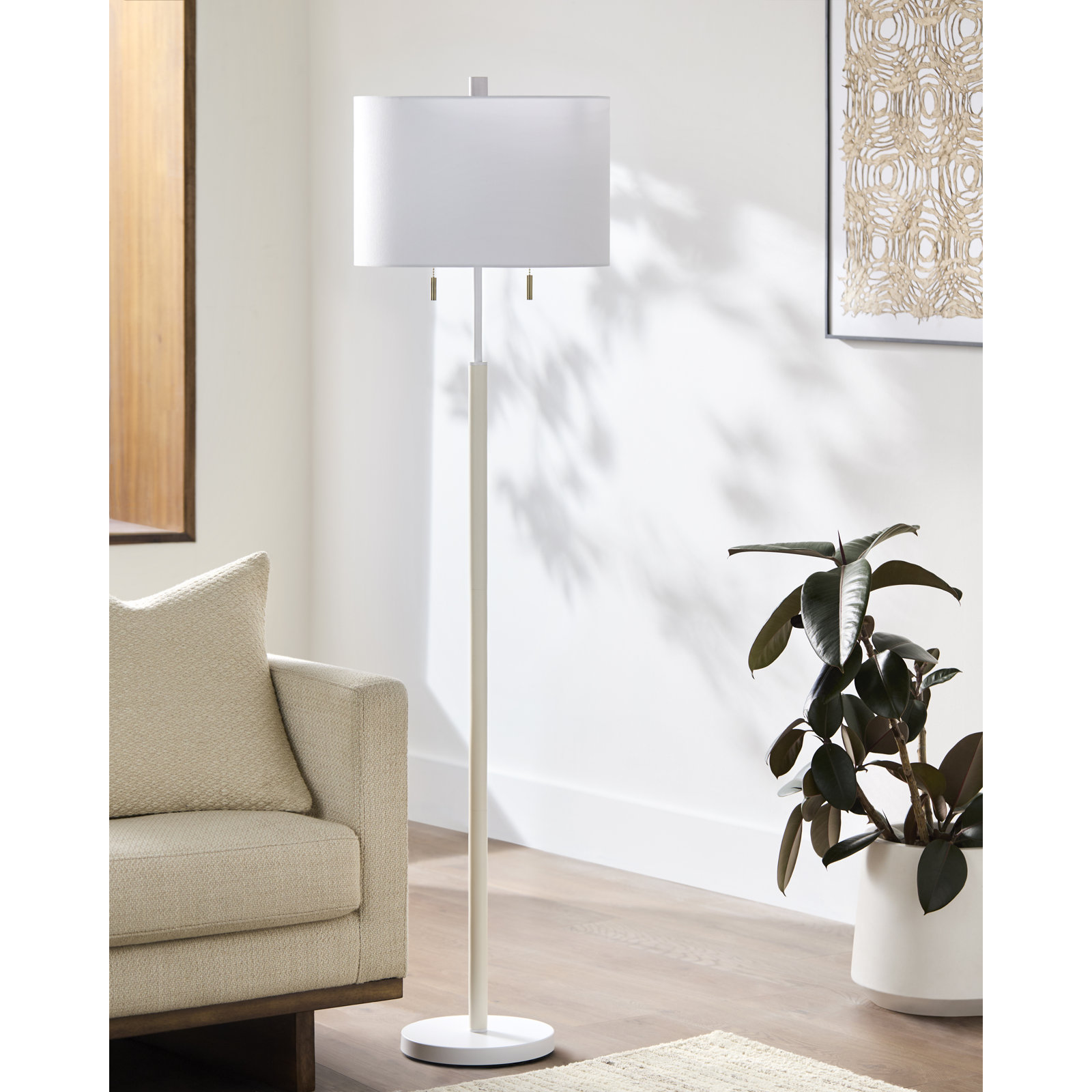 Kenley 62'' Floor Lamp, White