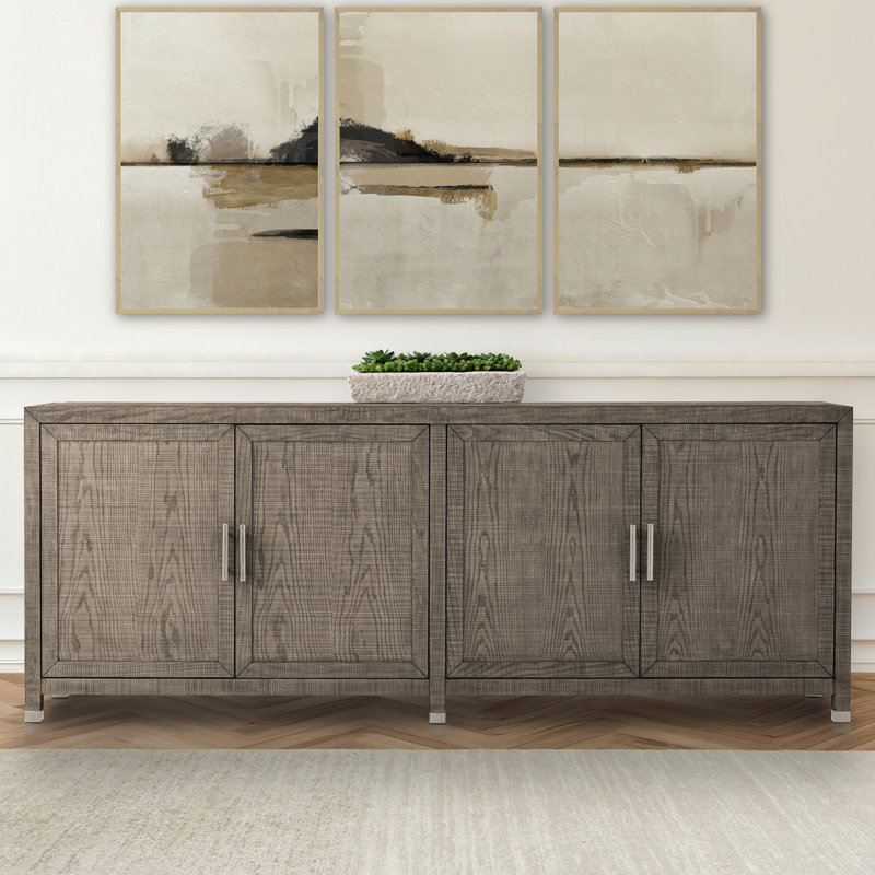 Commode 6 tiroirs Bustamante, Gris